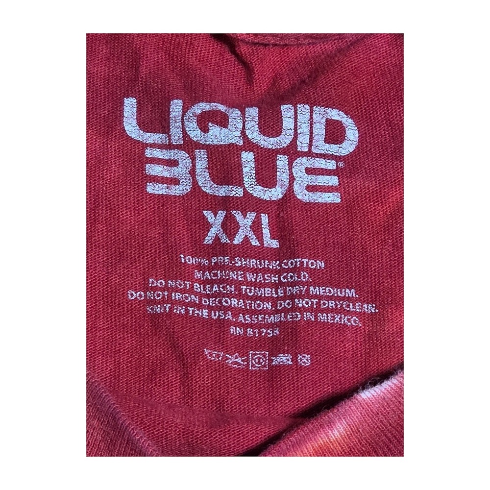 Liquid Blue Philadelphia Phillies Tie Dye T-Shirt Mens XXL Red Grey MLB Graphic - Picture 5 of 7